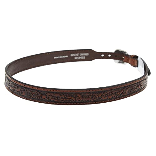 M&F Western Products Genuine Leather Floral Embossed Hatband, 27