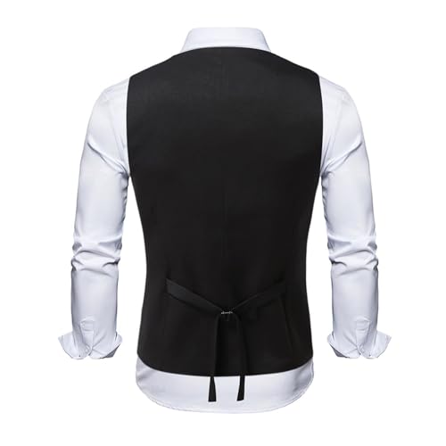 Business Vest for Men Fashion Striped Dress Double-Breasted Wedding Wasitvest Sleeveless Party Dressy Coats2