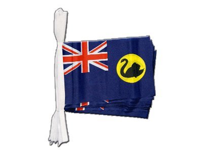 Guirlande drapeau Australie Western 5,9 m avec fanions imprimés de haute précision pour réception