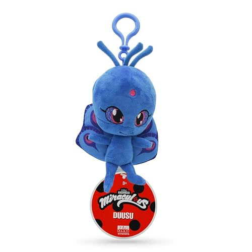 Miraculous Ladybug - Kwami Lifesize Duusu, 5-inch Peacock Plush Clip-on Toys for , Super S