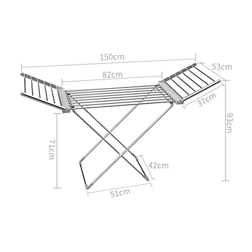 Séchoir à linge électrique pliable stable sèche-serviettes - 7