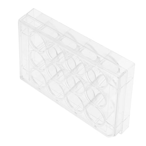 Unomor Culture Plate Culture Dishes Cell Microbiology Experiment Culture Tray with Lid Tissue Culture Tool Culture Plate for Laboratory Lab Equipment Polystyrene Transparent