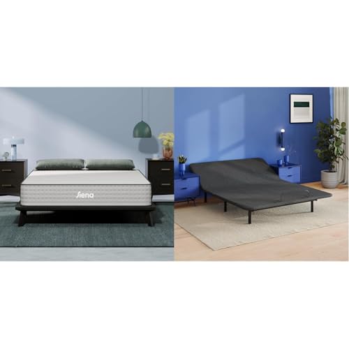 Siena 10” Hybrid Firm Queen Mattress & Adjustable Base -...
