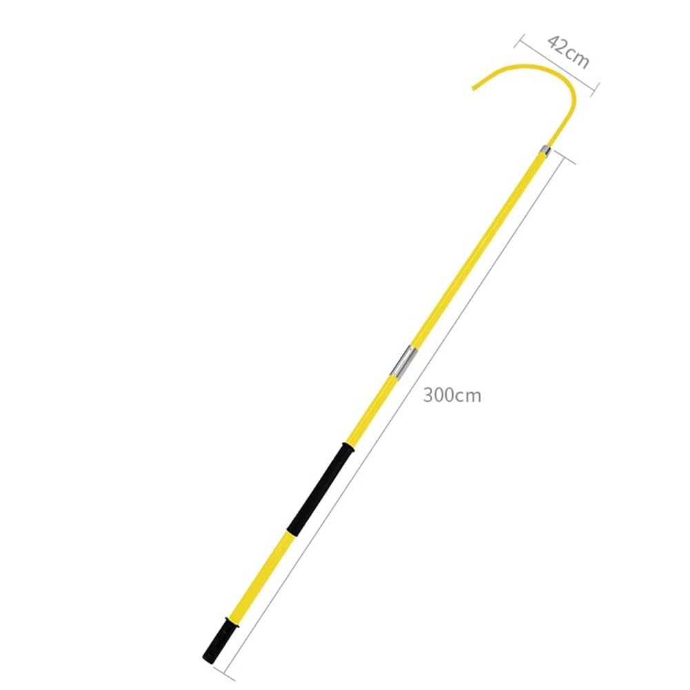 Gancio di Soccorso Isolato Ad Alta Tensione, Apertura da 16,5 Pollici per Elettricisti, Installatori, Meccanici Auto, Cassaforte Familiare in Caso di Scossa Elettrica,Yellow-3m/220kv