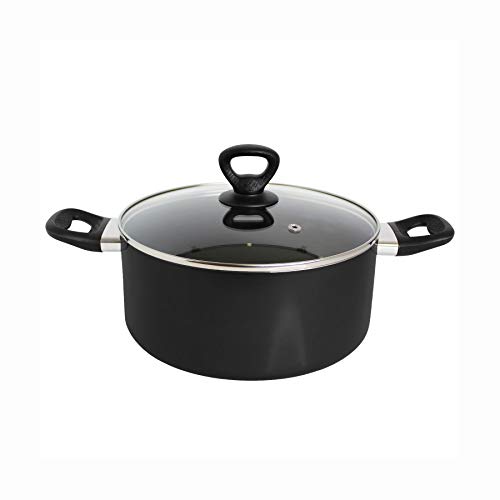 Mirro 47008 Get A Grip Nonstick Stockpot with Glass Lid Cover Cookware, 8-Quart