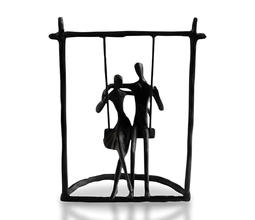 LUIVU Cast Iron Bronze Statue - Shelf Decor Accents Sculptures - Unique Home Decor Sculpture - Contemporary Decor Figurines - 6th Bronze for Him - Tabletop Modern Abstract Decor Statues