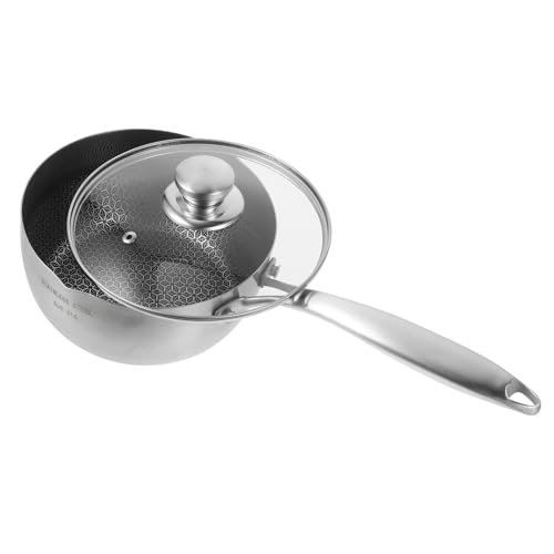 Garneck 1pc Saucepot Lid Stovetop Milk Warmer Easy to Clean Nonstick Pan Multi-purpose Cookware for Noodles Milk Sauces