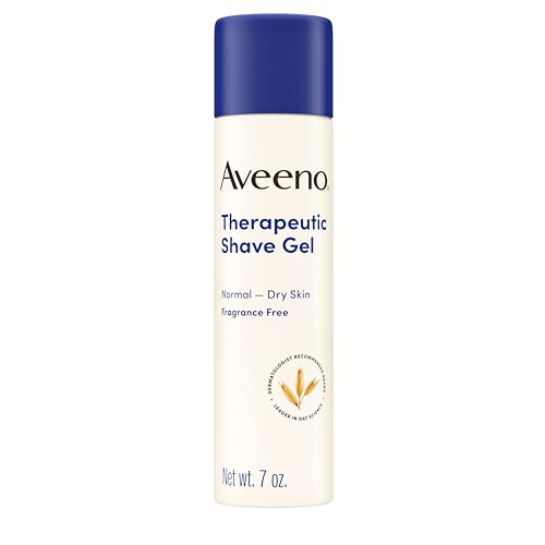 Aveeno Therapeutic Shave Gel with Oat and Vitamin E, to Help Prevent Razor Bumps, Soothes Dry Skin...