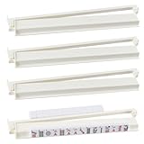 ALANGDUO オールインワンタイルラック&プッシャー、クリアアクリル麻雀コンボ、モダンアメリカン麻雀タイル4個セット(ホワイト)