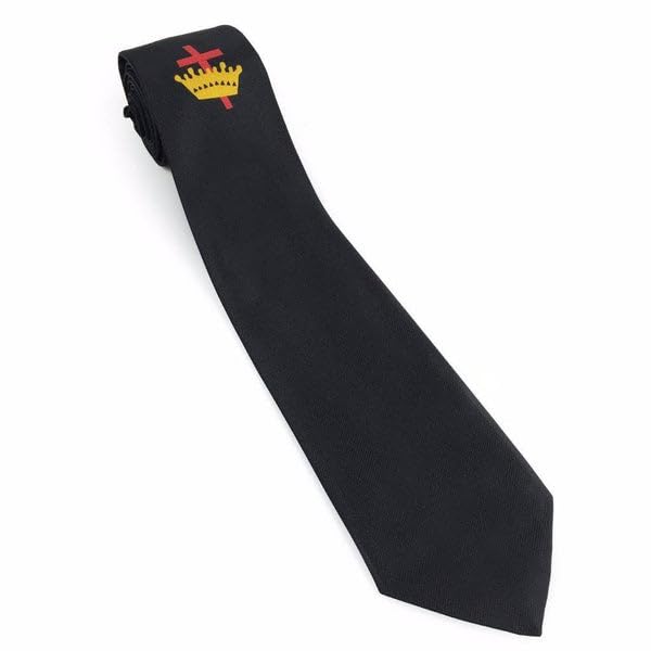 Knights Templar Commandery Necktie - Black Knights Templar Commandery Machine Embroidery