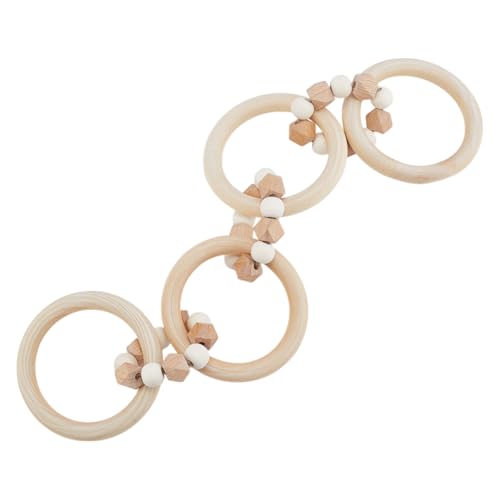 PH PandaHall Cadena de madera con 7 eslabones de madera, nudo decorativo, estilo rústico, decoración de enlace natural, con perlas para el hogar, estantería, granja, mesa de centro bohemia, pieza