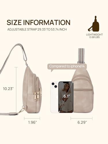 Image of Telena Sling Bag for Women Crossbody Fanny Packs for Women Leather Sling Chest Bag