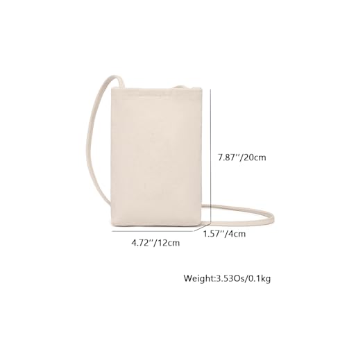 Everyday Small Crossbody Bag for Women Mini Crossbody Purse Lightweight (Beige/Canvas)2