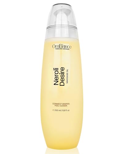 OmBiance Aceite de masaje relajante y sensual para terapia masaje - Aceite corporal perfumado - Loción para el cuerpo hidrata y cuida la piel - Aceite para parejas (Neroli Radiante Floral)