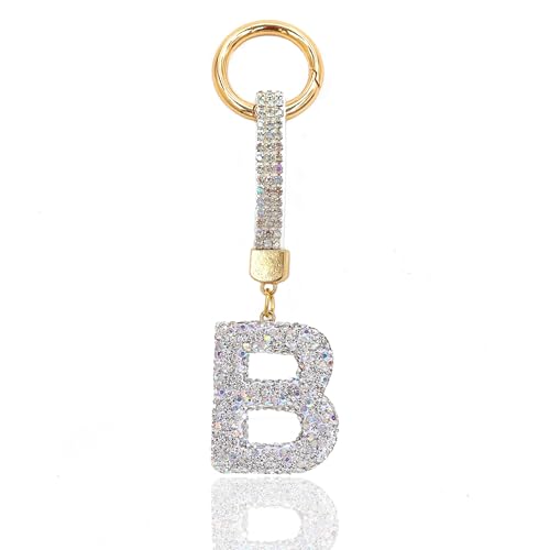 Porte-clés lettre strass brillant pour retrouver ses clés