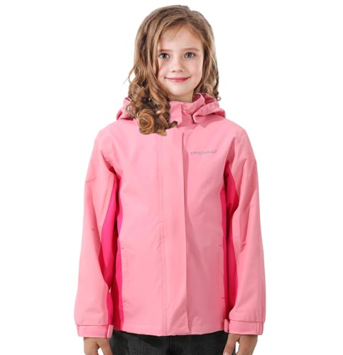 Image of Girls Boys Rain Jackets, Lightweight Waterproof Kids Rain Coats with Hood Windbreakers for Kids