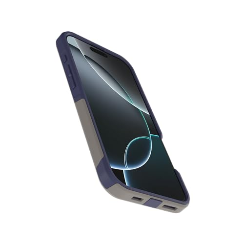 Image of OtterBox iPhone 16 Pro Max (Only) - Commuter Series MagSafe Case - Fogbound Blue (Grey & Blue) - Built-in Magnets - Slim & Tough - Pocket-Friendly - with Port Protection