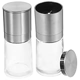 COLLBATH 2 Stück Manuelle Pfeffer und Salzstreuer Kompakte Gewürzmühlen mit Bequemem Nachfüllsystem Leicht Robust und Einfach zu Bedienen für Küche Camping und Unterwegs