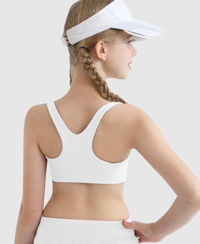 Girls Sports Bra 8-10 Racerback Training Bras for Girls Scoop Neck for Teens Kids Yoga Sports Dance Crop Top2
