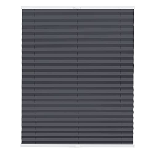 Lichtblick Plissee Klemmfix nach Maß, ohne Bohren, verspannt, Verdunkelung, Blickdicht, Made in Germany, Verdunklungsplissee, beige 50 cm x 130 cm (B x L)