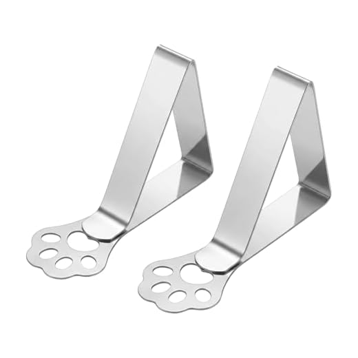 2PCS Table Clip Set, Metal Tablecloth Holder Clamps for Secure Fixing, Anti Slip Table Cover Fasteners for Picnic and Outdoor Use (2PCS Cat Paws)