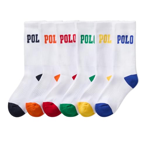 POLO RALPH LAUREN Boys' Performance Polo Logo Cushioned Crew