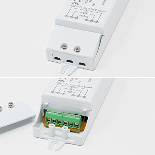 Max Track Halogen-Trafo, 230/12V/50-150W, Überlastungsschutz, Temperatursicherung, dimmbar, 160 x 46 x 30 mm, weiß