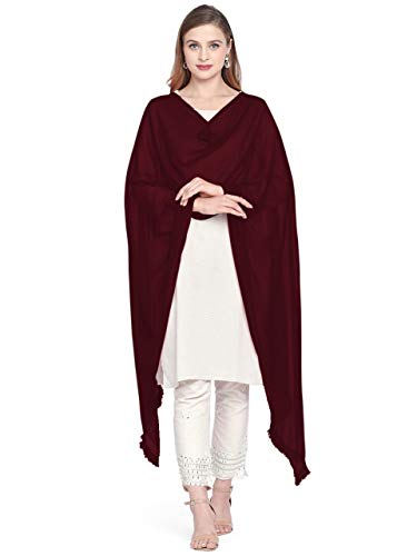Woman's Maroon Chiffon Dupatta (Free Size)3