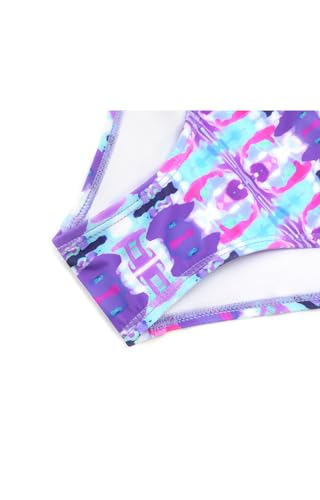 Image of SHEKINI Girls Tie Side Sports Tassel Bikini Set Printing Two-Piece Swimsuit
