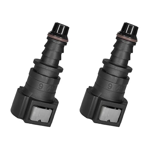HHZL 2PCS Fuel Line Quick Connector, Straight Quick Connect Fuel Line Fittings Repair Kit, High Pressure Oil Pump Fuels Hose Pipe Quickly Connect Plug for 3/8 SAE to 5/16 ID Nylon Tubing（Straight）