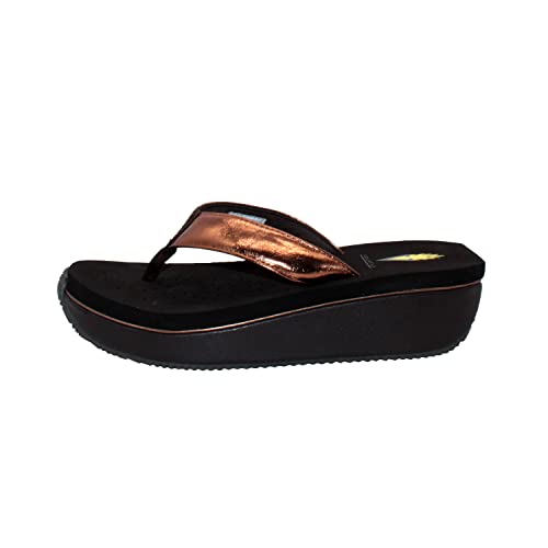 Image of Volatile Women's Cafe Metallic Thong Sandal | Casual Sandals