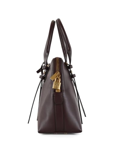 Pinko Sac à main Bowling Medium sac en cuir bordeaux de luxe - 3