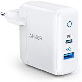 Anker USB C Ladegerät, PowerPort PD 2 Wandladegerät 30W Dual Port mit 18W Power Delivery für iPhone 11/11 Pro/11 Pro max/XS Max/XR/XS/X/ 8,iPad Pro 2018 und mit 12W PowerIQ für Galaxy S9/S9+/S8