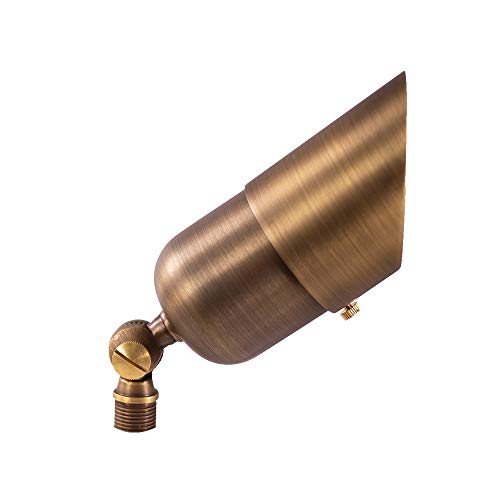Lumen Logic 12V Brass Outdoor Spotlight (Bronze) With Ground Stake #TOP1