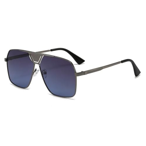 Lunettes de soleil protection UV maximales grand format en métal classique durable