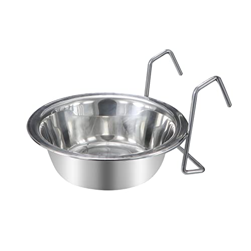Wontee Pet Bowl Stainless Steel Hanging Food Water Bowls Bird Cage Feeder for Birds, Parrots, Small Sized Dogs and Cats (S) - image 8