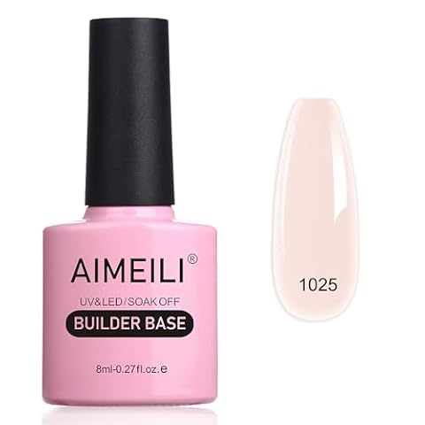 AIMEILI Builder Base 8 w 1, żel budujący do paznokci żelowych Quick Building Nail Gel podkładowy lakier do paznokci wzmocnienie paznokci przedłużanie paznokci, żel do naprawy paznokci, 8 ml - 1025