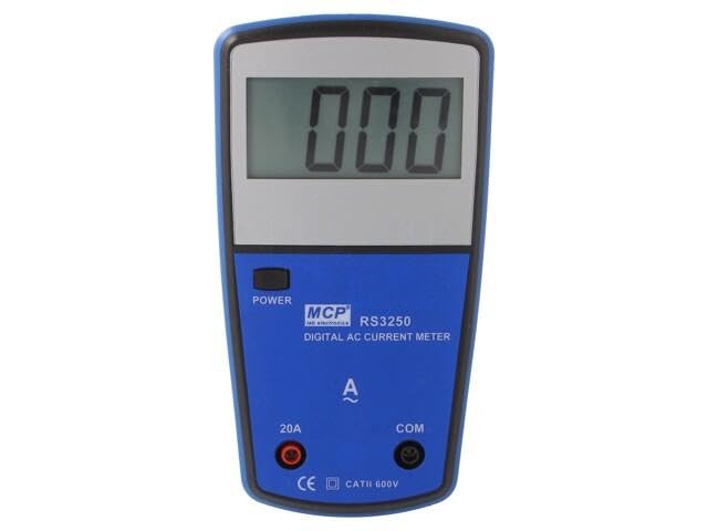 Ampèremètre LCD RS3250 MCP pour éviter les surcharges de courant AC