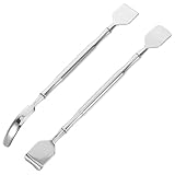 SOLUSTRE 2 Stück Edelstahl Make Up Spatel für Hauttypen Wiederverwendbarer Schwarzer...