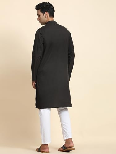 Image of Amazon Brand - Anarva Men's Cotton Kurta Pajama for Everyday Use Casual Dress Set Regular Outfit for Diwali