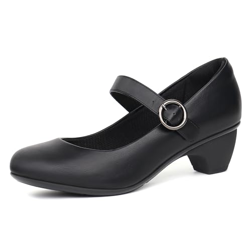 Image of Women Mary Janes Pumps Chunky Shoes Dress Shoes