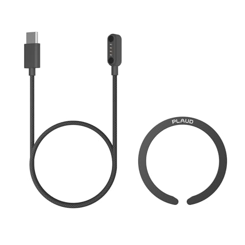 Zubehör-Set für Plaud Note Pro KI Digitales Diktiergerät, einschließlich eines 60 cm Langen magnetischen USB-C-Ladekabels und eines Magnetrings