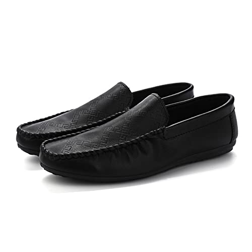 Loafers for Men Moccasins Shoes Simple Solid Color Leather Flexible Anti-Slip Flat Heel Fashion Casual Slip-ons4