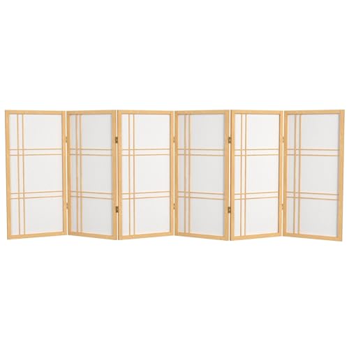 3 ft. Short Double Cross Shoji Screen - Natural -