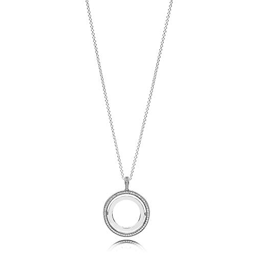 Collar de plata de ley 100% con colgante de glamour, joyería fina original para mujer