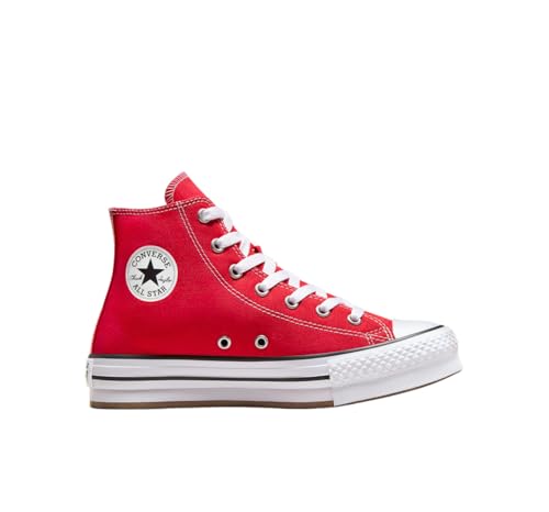 Converse Chuck Taylor All Star EVA Lift Canvas Big Kids High Top Sneaker (Red/White/Black, US Footwear Size System, Big Kid, Women, Numeric, Medium, 6.5)2