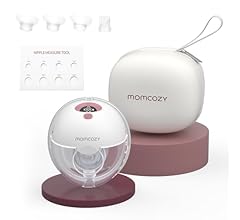 Momcozy M5 Hands Free Breast Pump, Wearable Pump of Baby Mouth Double-Sealed Flange with 3 Modes & 9 Levels, Electric & Por…