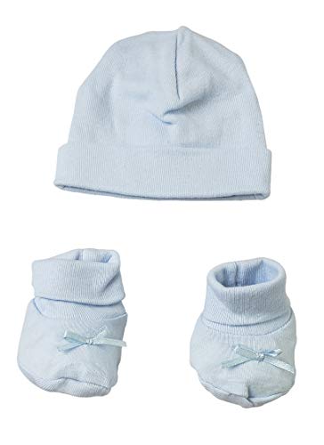 Bambini-Preemie Baby Cap & Bootie Set - Blue