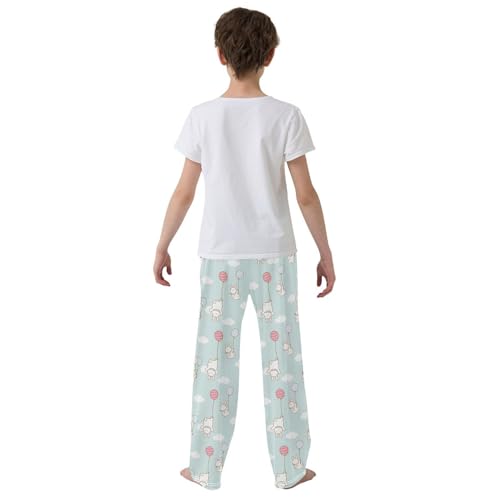 Cartoon Rabbit Balloon Boys Pants for Kids Jogger Pants with Pockets S-XL3