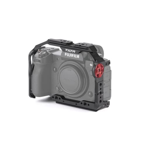 Tilta Full Camera Cage Compatible with Fujifilm X-H2S / X-H2 Movie Filmmaking Kit,with USB-C Cable Clamp Attachment,1/4”-20 threads,Rosette Connection,Cold Shoe Receiver